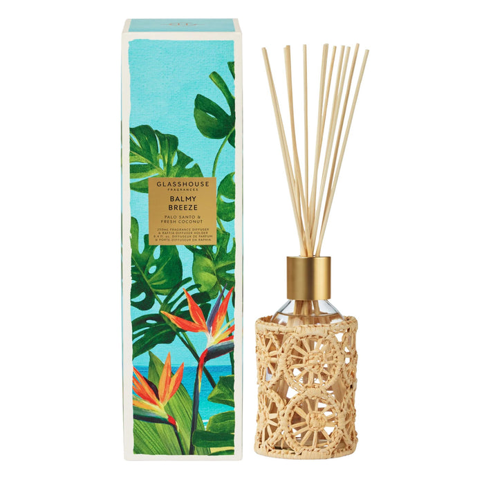 Glasshouse Fragrances Diffuser Balmy Breeze 8.4oz
