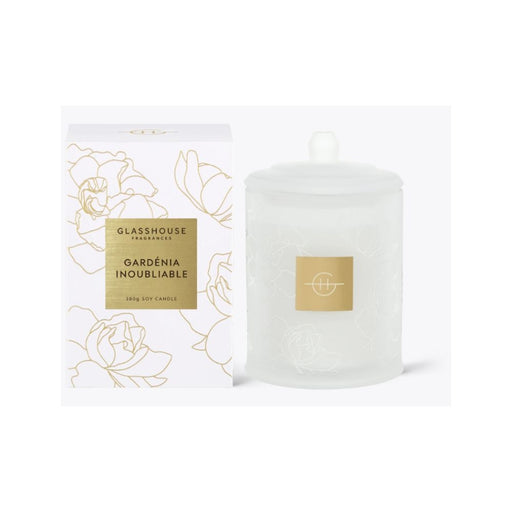 Glasshouse Fragrances Gardenia Inoubliable 380g Soy Candle 