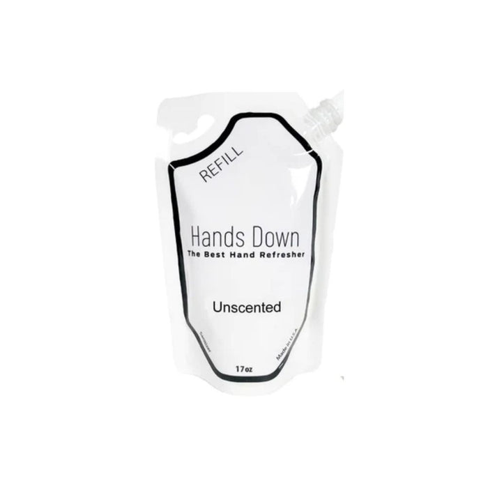 Hands Down Unscented Sanitizer 17oz Refill Bag