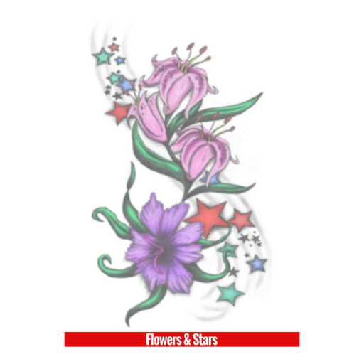Hook Up Tattoos Flowers & Stars