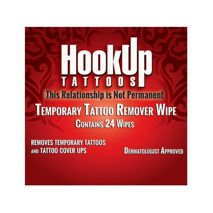 Hook Up Tattoos Temporary Tattoo Remover Wipe Box of 24