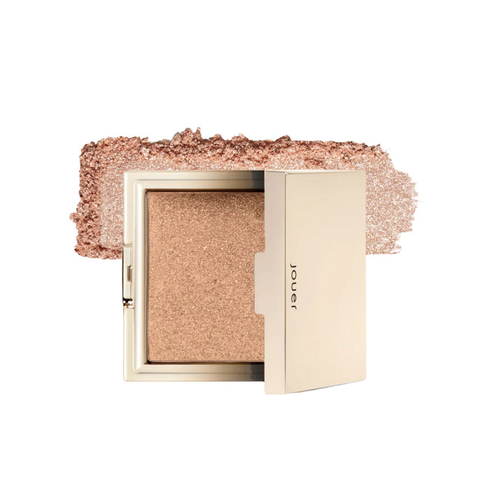 Jouer Powder Highlighter Deluxe Mini compact Skinny Dip with swatch