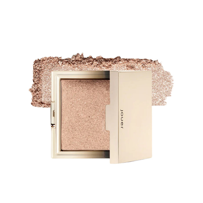 Jouer Powder Highlighter Deluxe Mini compact Tan Lines with swatch