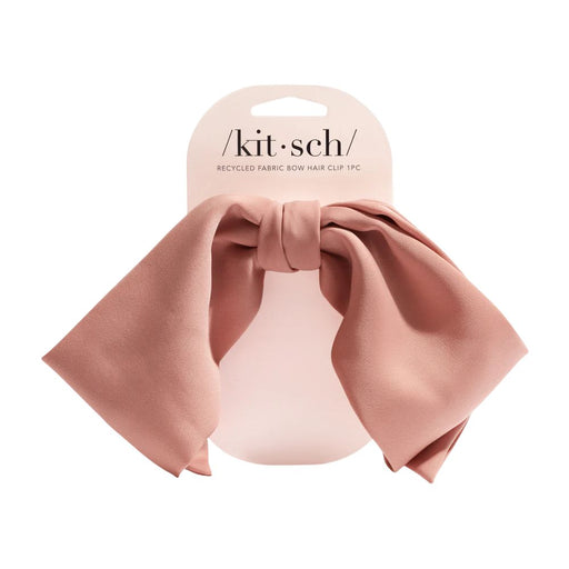 Kitsch Recycled Fabric Bow Hair Clip rosewood - dusty pink