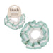 Kitsch Crochet Scrunchie Seafoam Blue and white striped