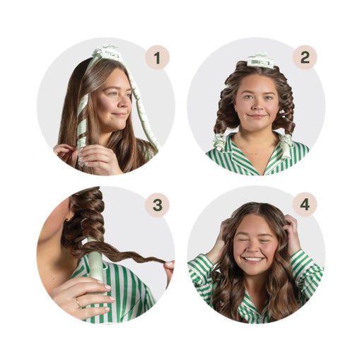 Kitsch Satin Heatless Curling Set step by step pictures 