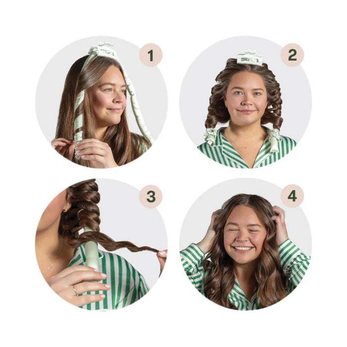 Kitsch Satin Heatless Curling Set step by step pictures 