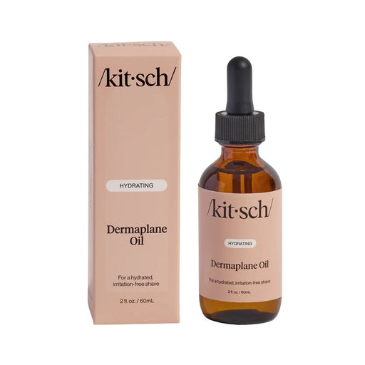 Kitsch Dermaplane Oil 2oz amber glass bottle with dropper