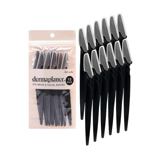 Kitsch Recycled Plastic Dermaplaner 12 Pack Black