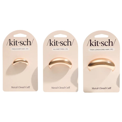 Kitsch Metal Cloud Cuff Gold small, medium and large side by side