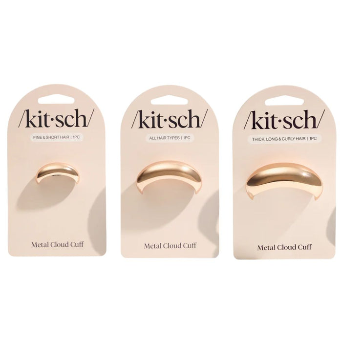 Kitsch Metal Cloud Cuff Gold small, medium and large side by side