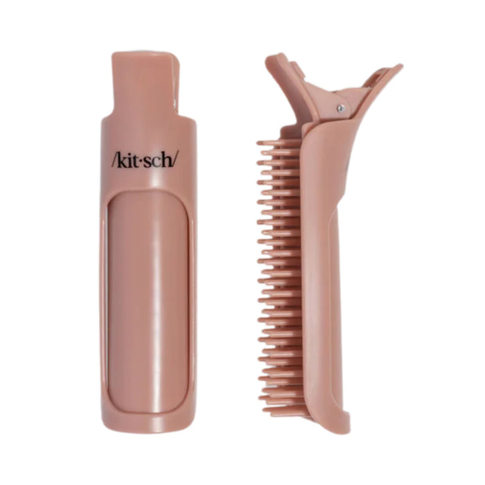 Kitsch Hair Volumizing Clips. One top down view, one on its side profile.