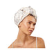 Kitsch Mickey print Satin Wrapped Hair Towel worn by model