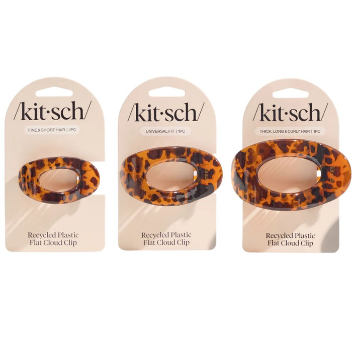 Kitsch Flat Cloud Clips small to large Tortoise shell pattern