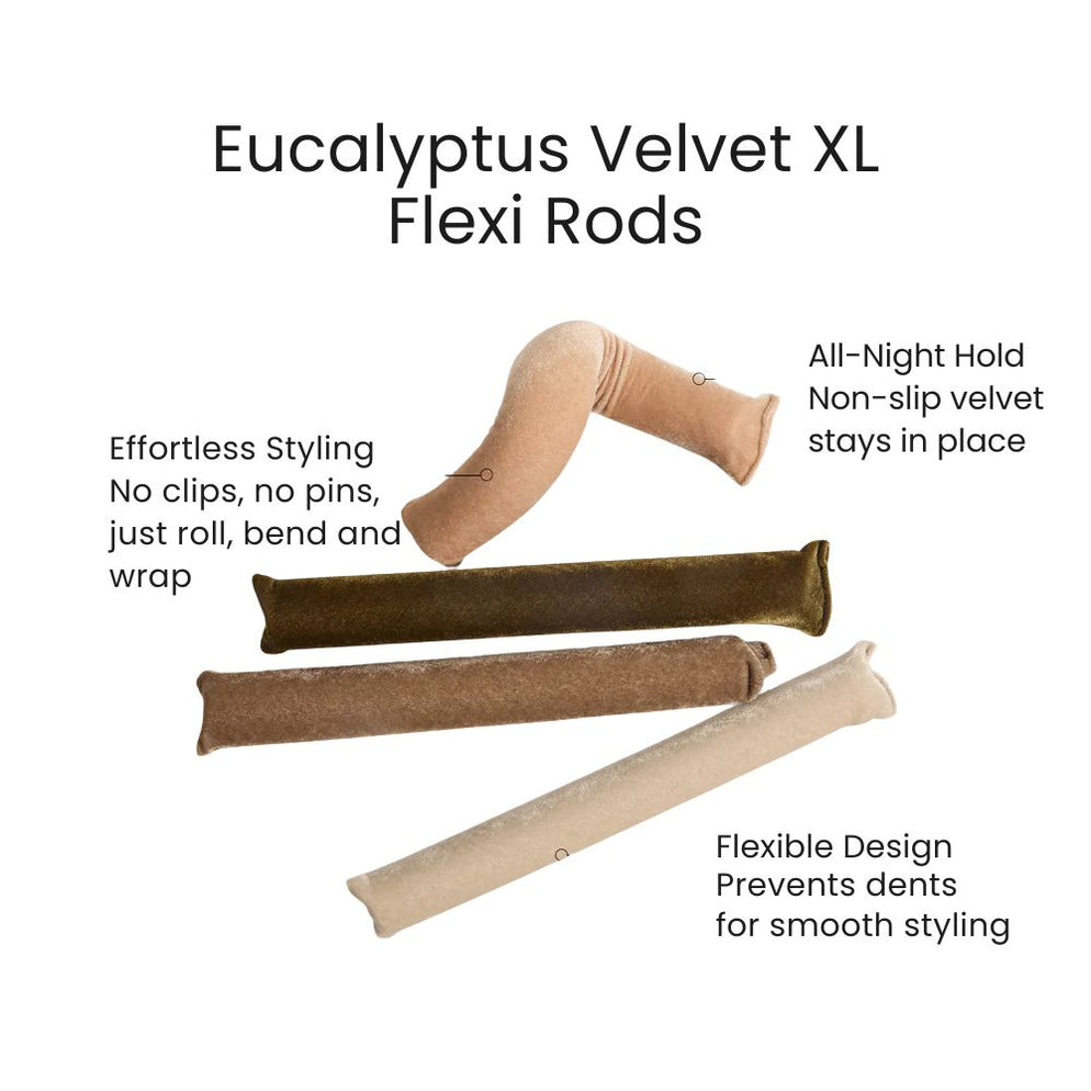 Kitsch Velvet XL Flexi Rods 4 Count Eucalyptus — Frends Beauty