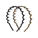 Kitsch Zig Zag Headband 2 Count Black & Tort 3/4 view
