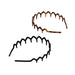 Kitsch Zig Zag Headband 2 Count Black & Tort laid out