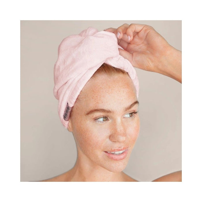 Kitsch Microfiber Hair Towel Blush Model Stylized 
