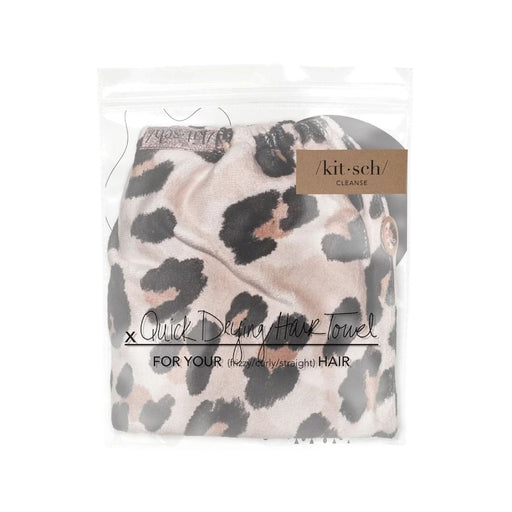 Kitsch Microfiber Hair Towel Leopard Packaging 