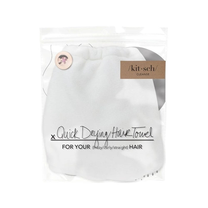 Kitsch Microfiber Hair Towel White Packaging 