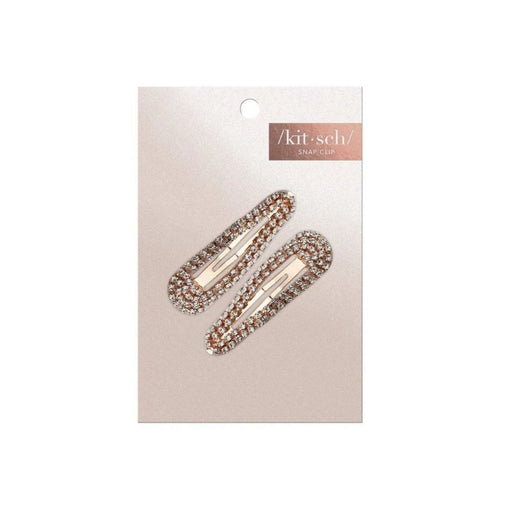 Kitsch Rhinestone Snap Clips Rose Gold Packaging 