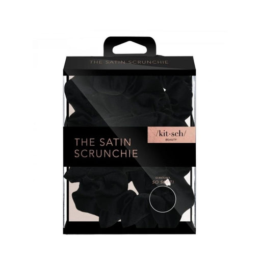 Kitsch Satin Sleep Scrunchies Black Packaging 
