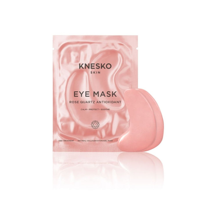 Knesko Rose Quartz Antioxidant Collagen Eye Masks Single