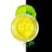 Lemonhead LA Glowjam UV Electric Daze yellow with split swatch behind