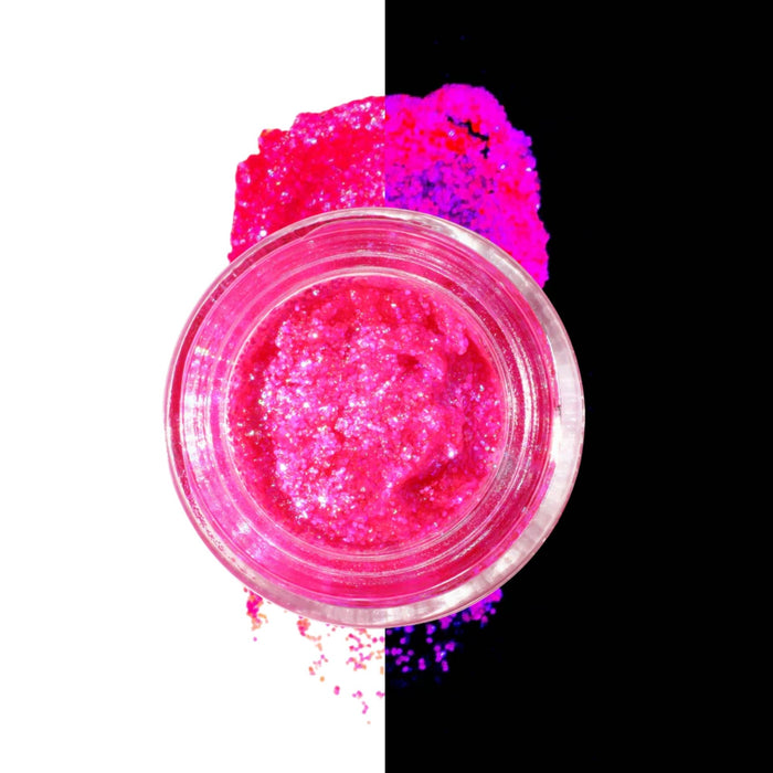 Lemonhead LA Glowjam UV Hollyweird pink with split swatch behind
