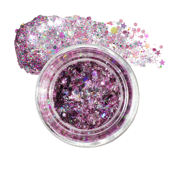 Lemonhead LA Spacejam Ultra Luxe Glitter Balm Birthday Bitch with swatch