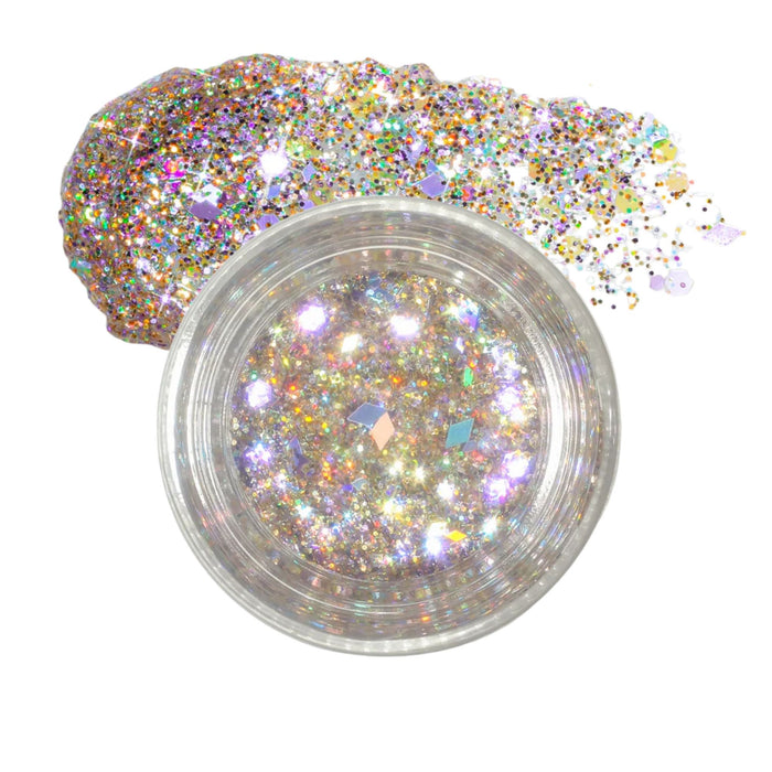 Lemonhead LA Spacejam Ultra Luxe Glitter Balm Crystal Tokyo with swatch