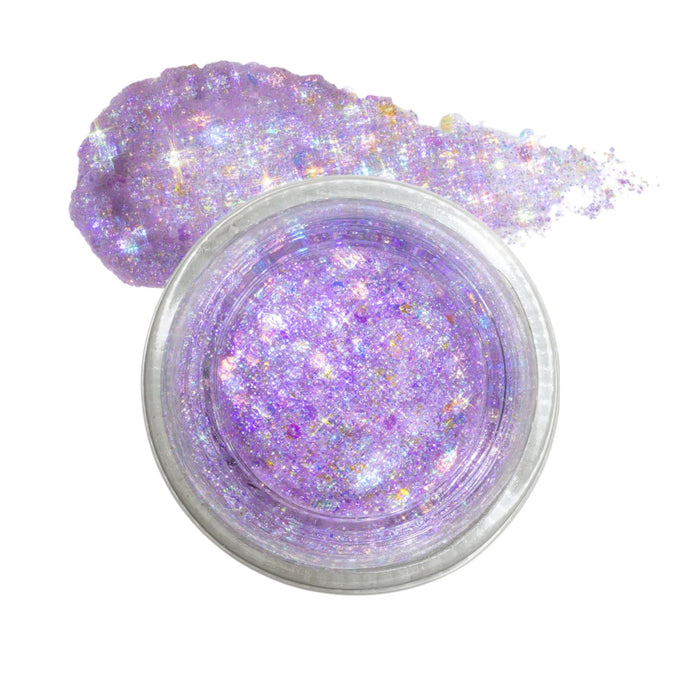 Lemonhead LA Spacejam Ultra Luxe Glitter Balm Lady Mercury with swatch