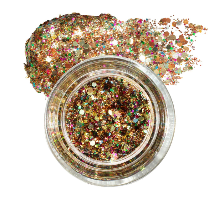 Lemonhead LA Spacejam Ultra Luxe Glitter Balm Paradise Cove with swatch