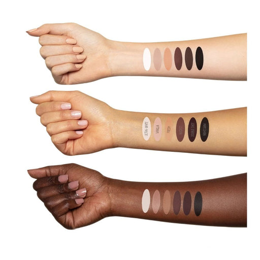 Melt Cosmetics Melt-It Liquid Eyeshadow & Base swatches on different skin tones