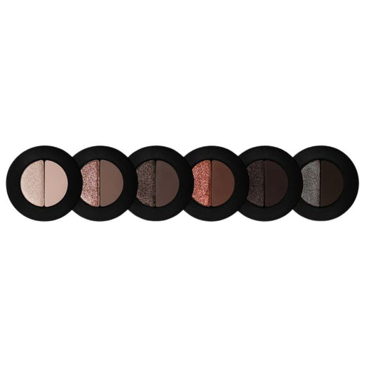Melt Cosmetics Eyeshadow Stack Twelfth Hour individual layers spread out next to each other from left to right