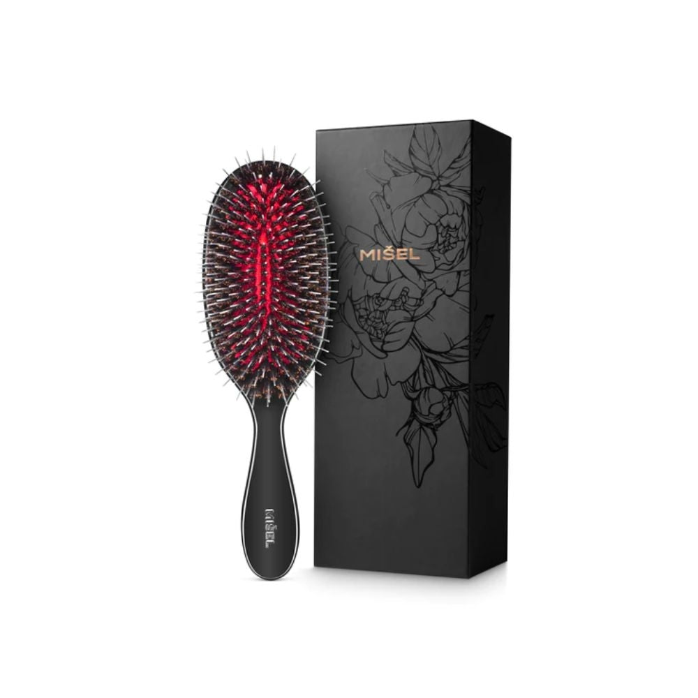 Boar Bristle & Nylon Hair Brush Oval -static Paddle Comb Scalp Massage Hair  Care Tool 