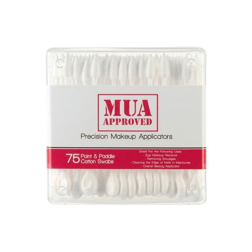 MUA Approved Precision Makeup Applicators Point & Paddle Cotton Swabs 
