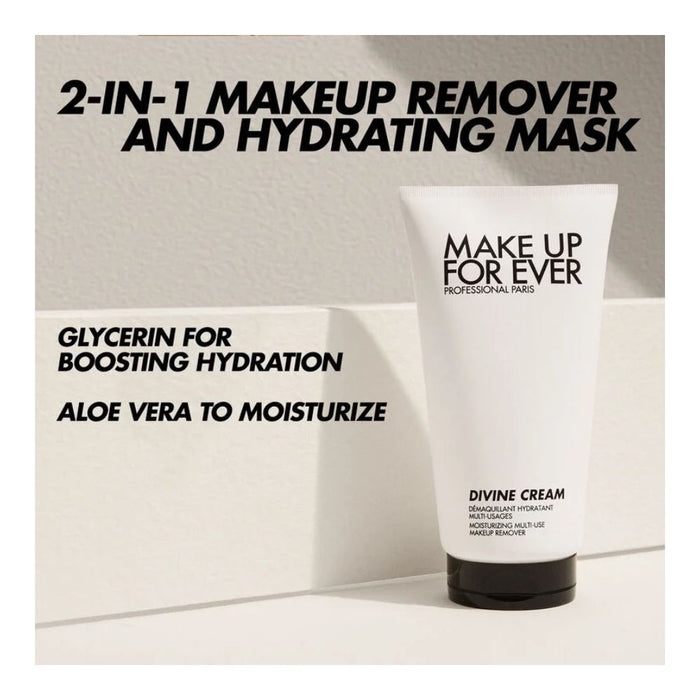 Make Up For Ever Divine Cream styled with text benefits
