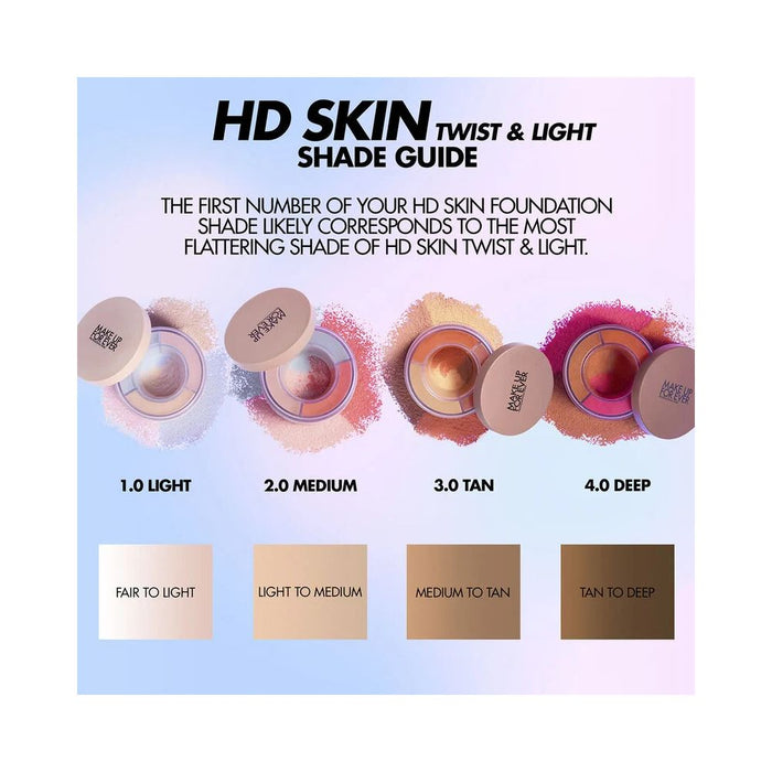 Make Up For Ever HD Skin Twist & Light Shade Guide