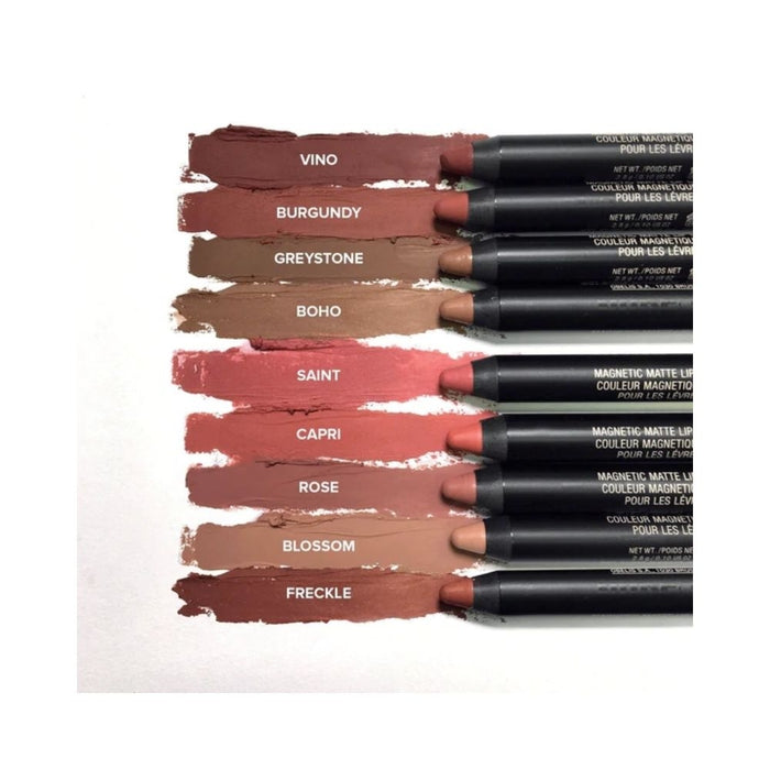 Nudestix Magnetic Matte Lip Color Freckle Stylized Swatches
