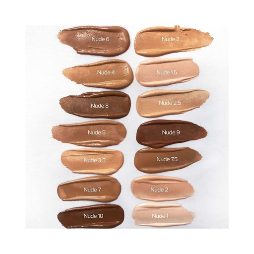 Nudestix Tinted Cover Foundation Swatches Together