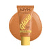 NYX Buttermelt Glaze Soft Glow Skin Tint 04 almond butta with swatch behind