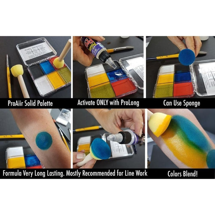 ProAiir Solids Hybrid Water Resistant Thriller Makeup Palette Tips