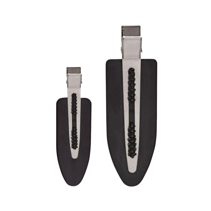 Product Club No-Crease Clips small and large side by side 