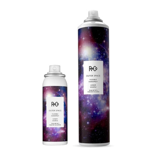 R+Co Outer Space Flexible Hairspray small and large