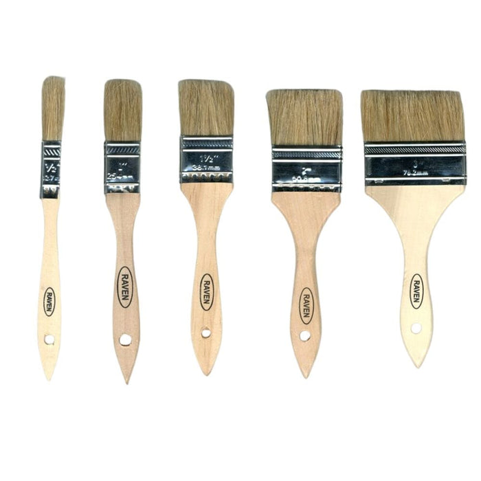 Raven Chip Brush family picture small to large width