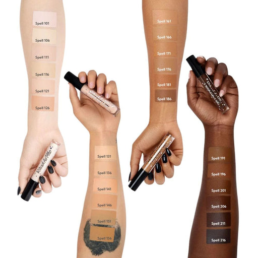 Rituel de Fille Soft Sorcery Weightless Serum Concealer swatches on different skin tones