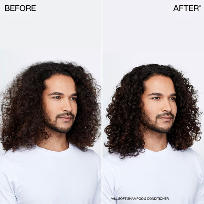 Redken All Soft Shampoo and Conditioner before and after use pictures of male