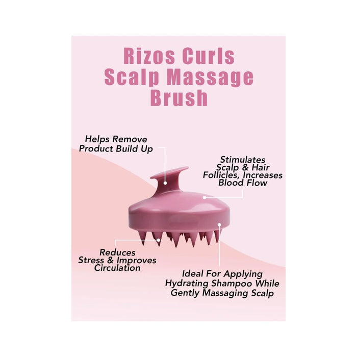 Rizos Curls Scalp Massage Brush Infographic