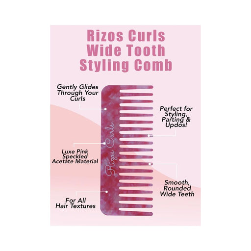 Rizos Curls Wide Tooth Styling Comb InfoGraphic